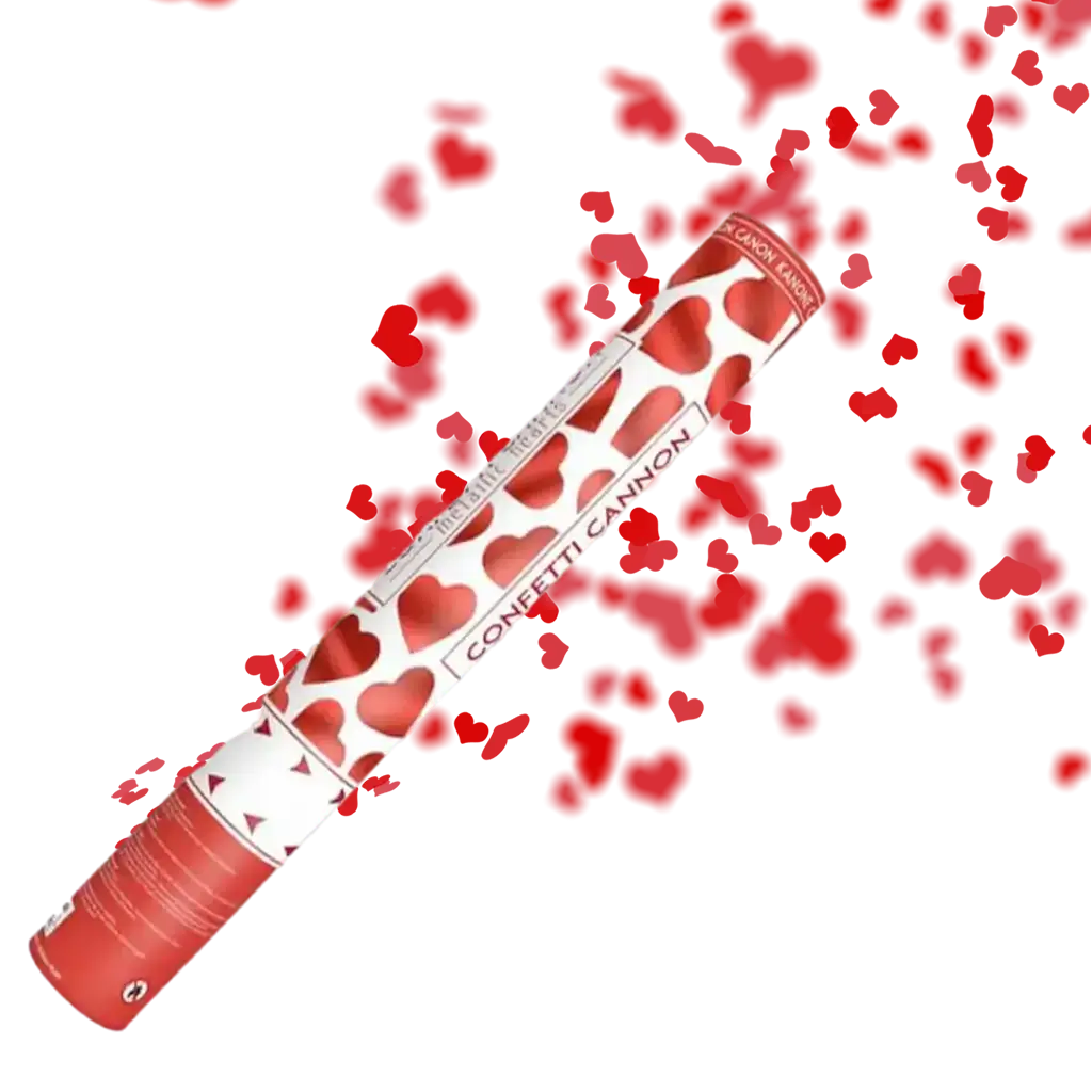 Coriandoli Canon 40cm cuore rosso