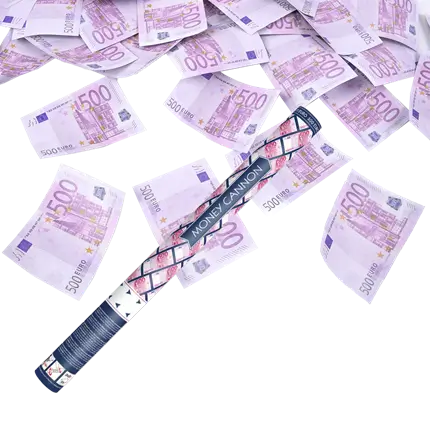 Canoni coriandoli 60CM banconote da 500€