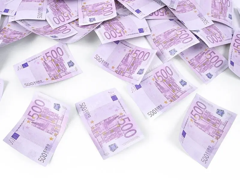 Canoni coriandoli 80CM banconote da 500€