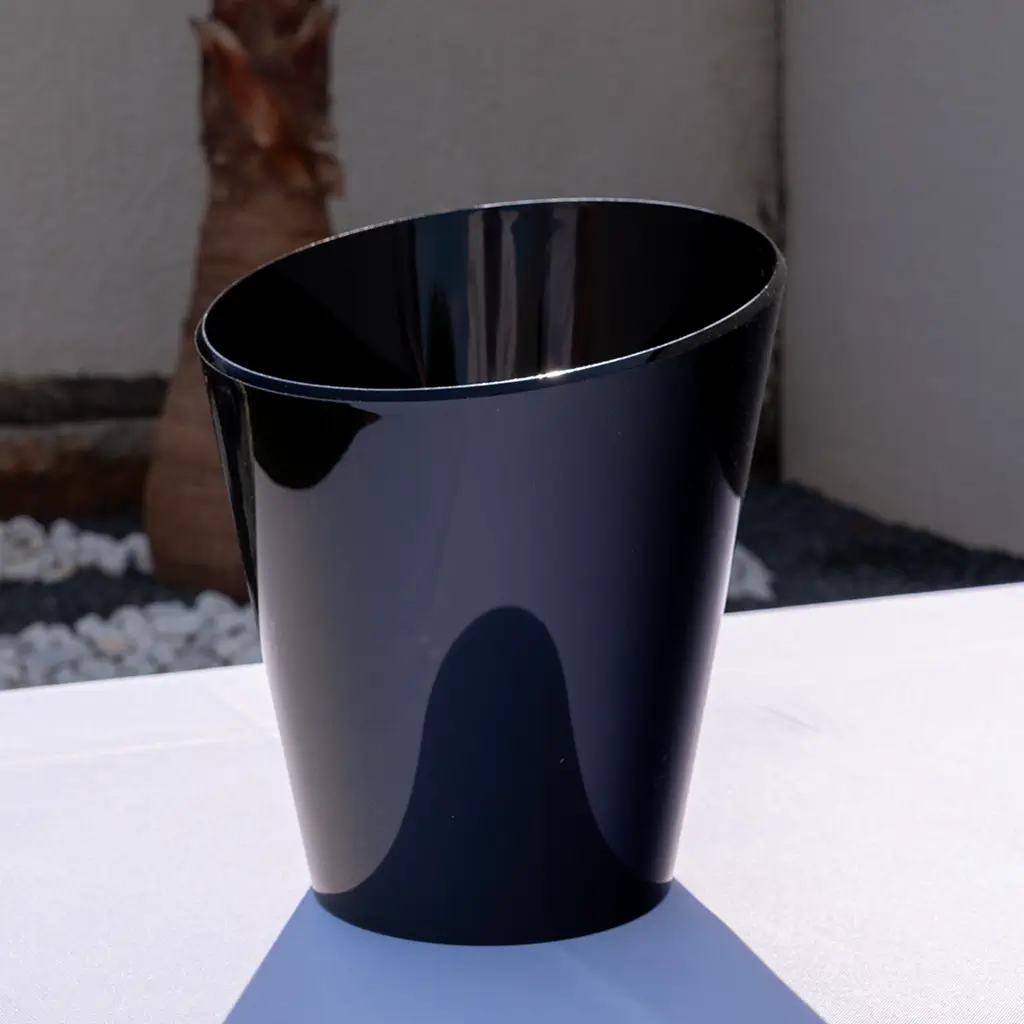  Bacinella per champagne in acrilico nero (modello piccolo)