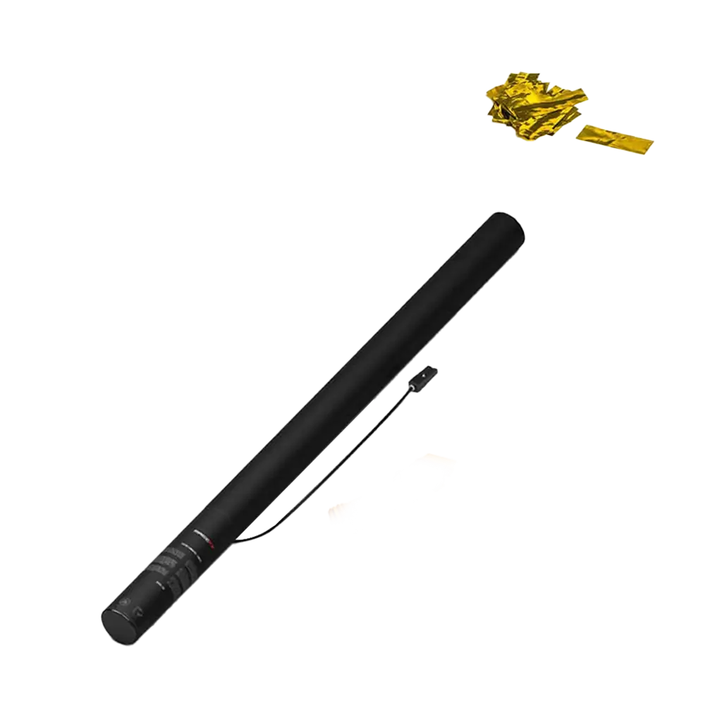 Pistola elettrica coriandoli oro / Oro 80 cm