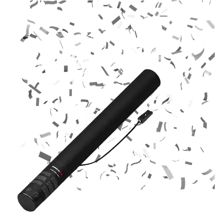 Pistola elettrica coriandoli Argento / argento 50 cm