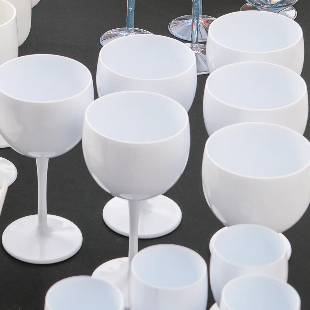 Bicchiere bianco per piscina 40cl