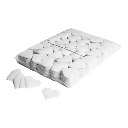  Borsa 1KG coriandoli cuore bianco