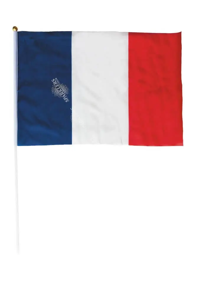 Bandiera Francia con bastone 30x45cm