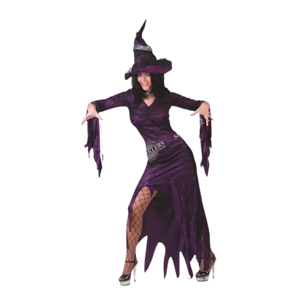 Costume da strega donna viola S/M