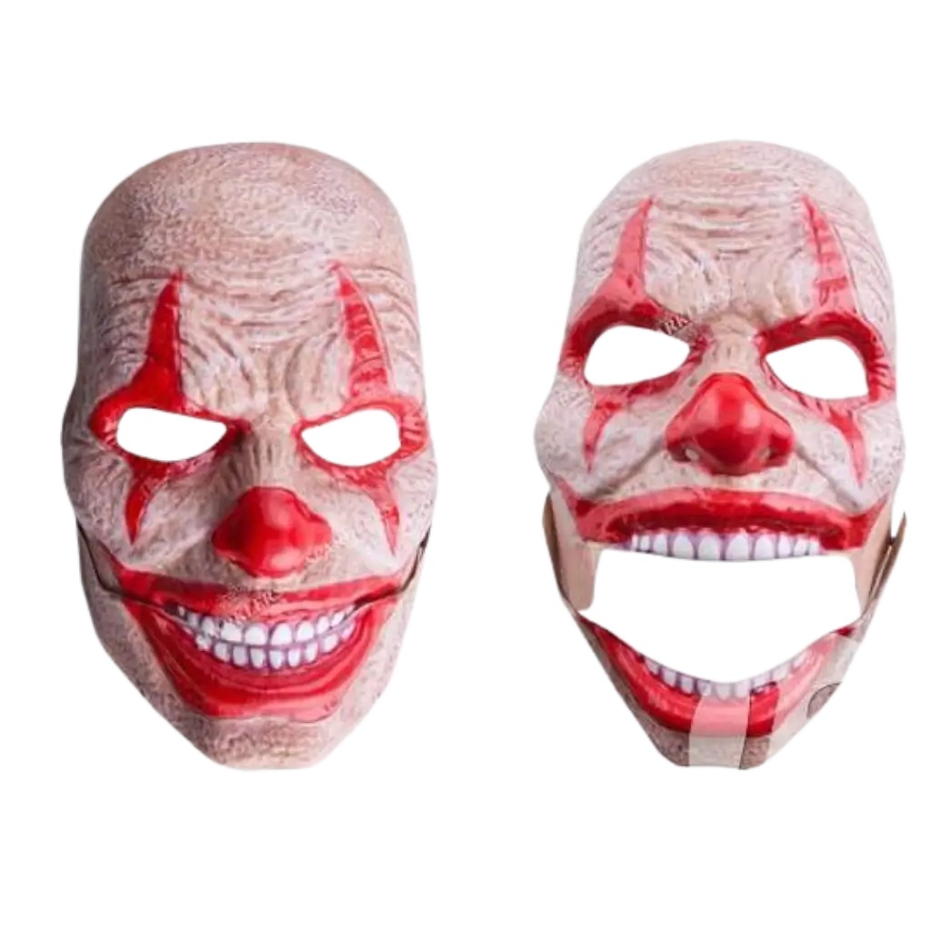 Maschera di conchiglia del clown dell'orrore