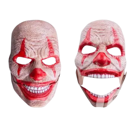 Maschera di conchiglia del clown dell'orrore
