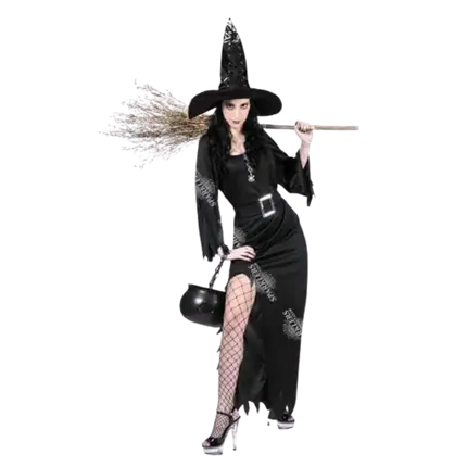 costume da strega NERO Taglia S-M