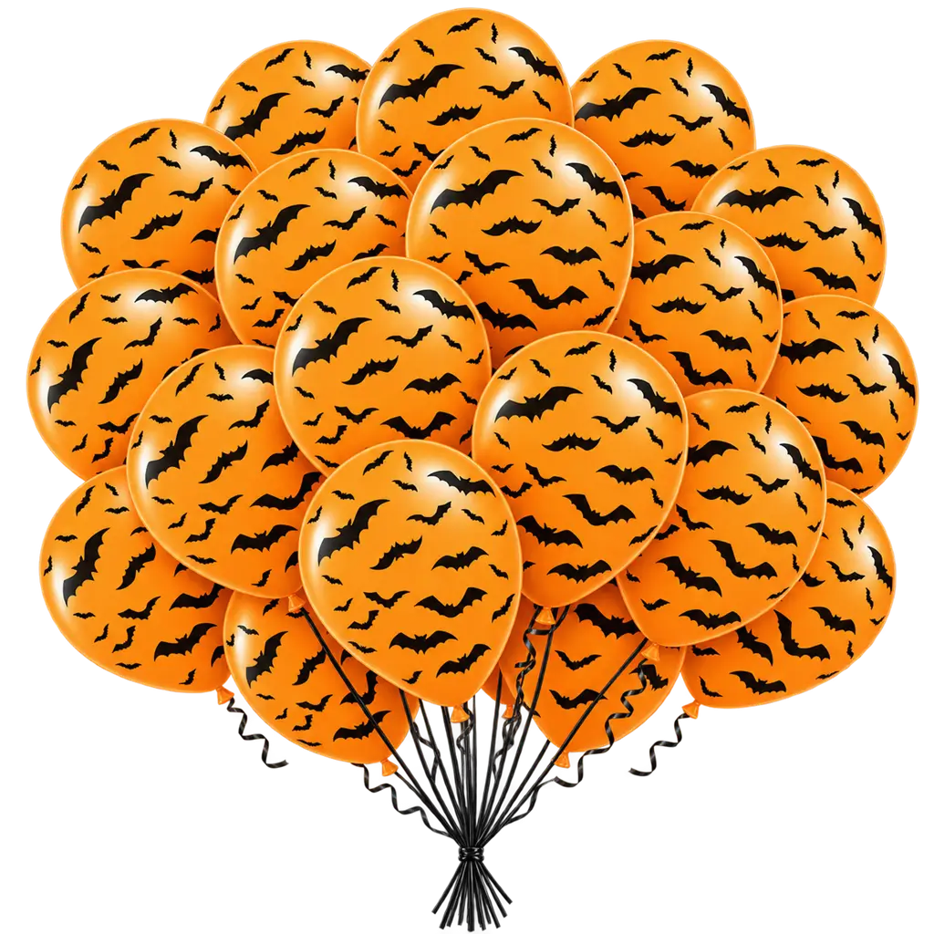 Confezione da 50 palloncini di Halloween a forma di pipistrello
