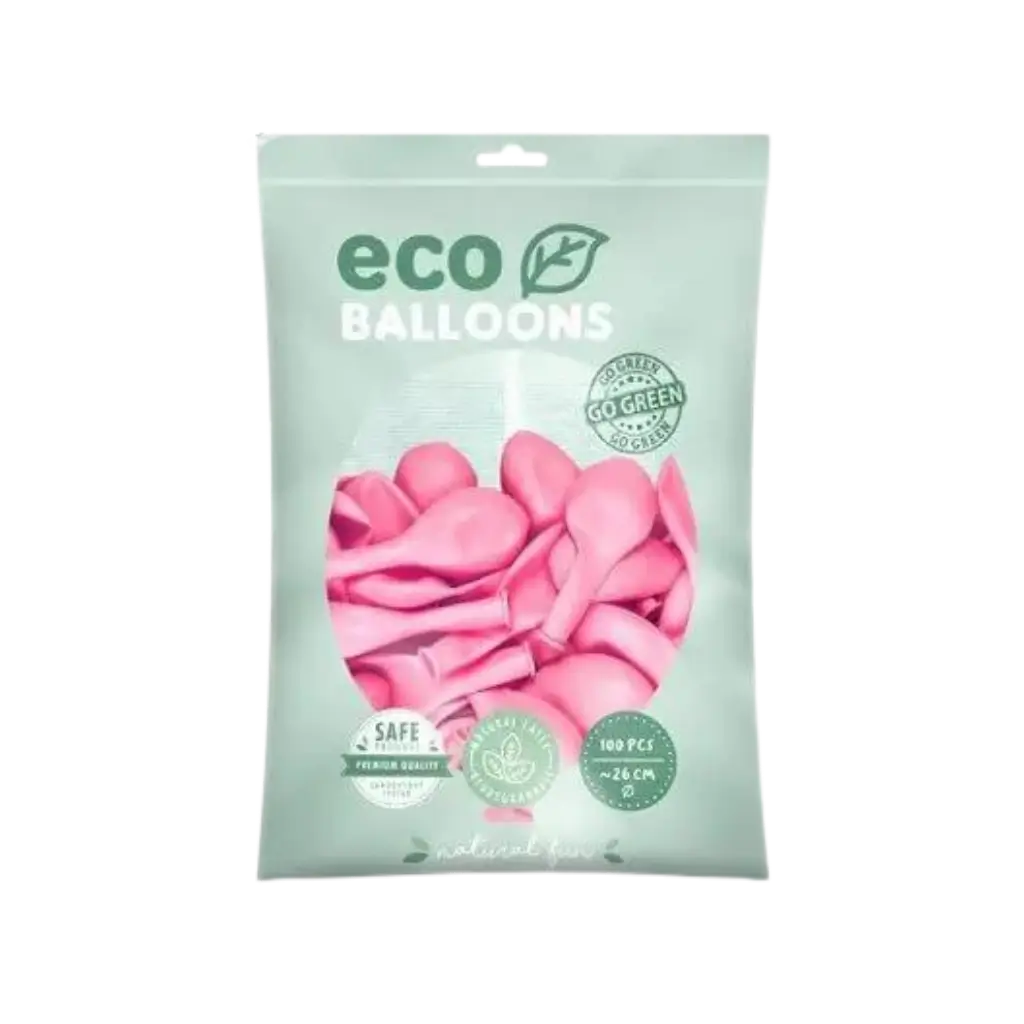 Lotto di 100 palloncini biodegradabili rosa chiaro
