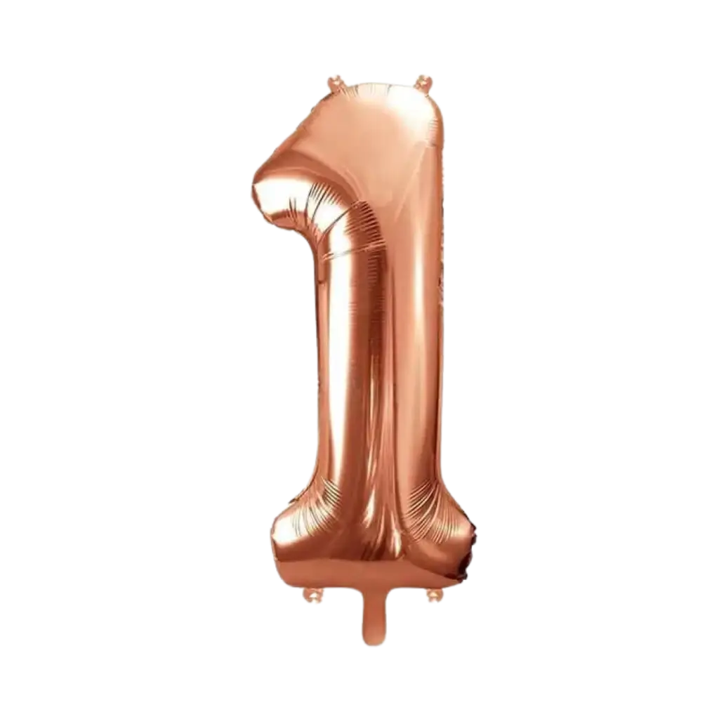 Palloncino anniversario numero 1 Oro rosa 86cm