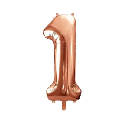 Palloncino anniversario numero 1 Oro rosa 86cm