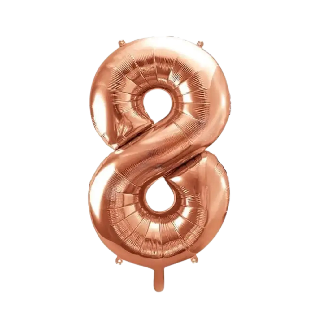 Palloncino anniversario numero 8 Oro Rosa 86cm