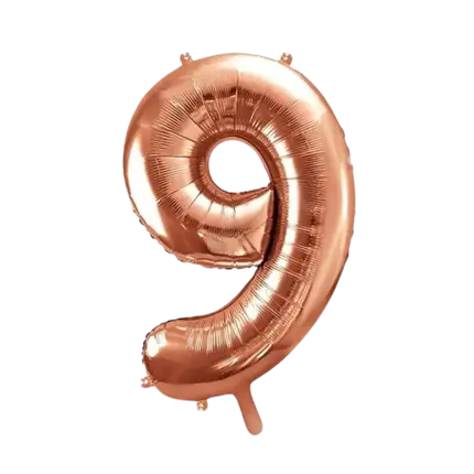 Palloncino anniversario numero 9 Oro rosa 86cm