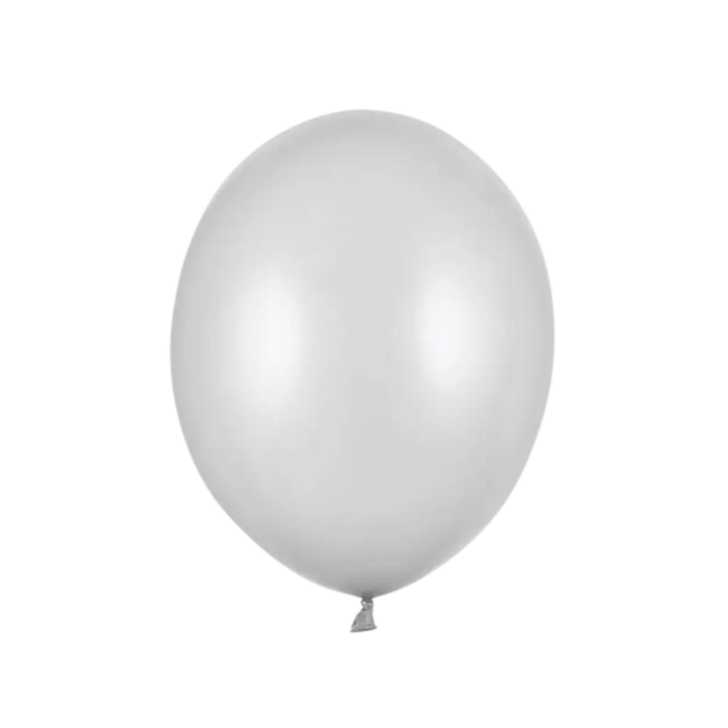 Confezione da 100 Palloncini Metallici Argento