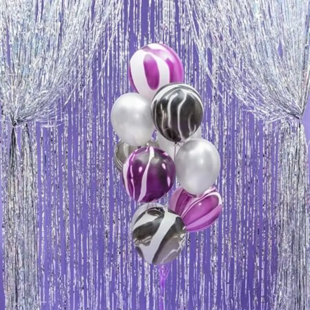 Confezione da 100 Palloncini Metallici Argento