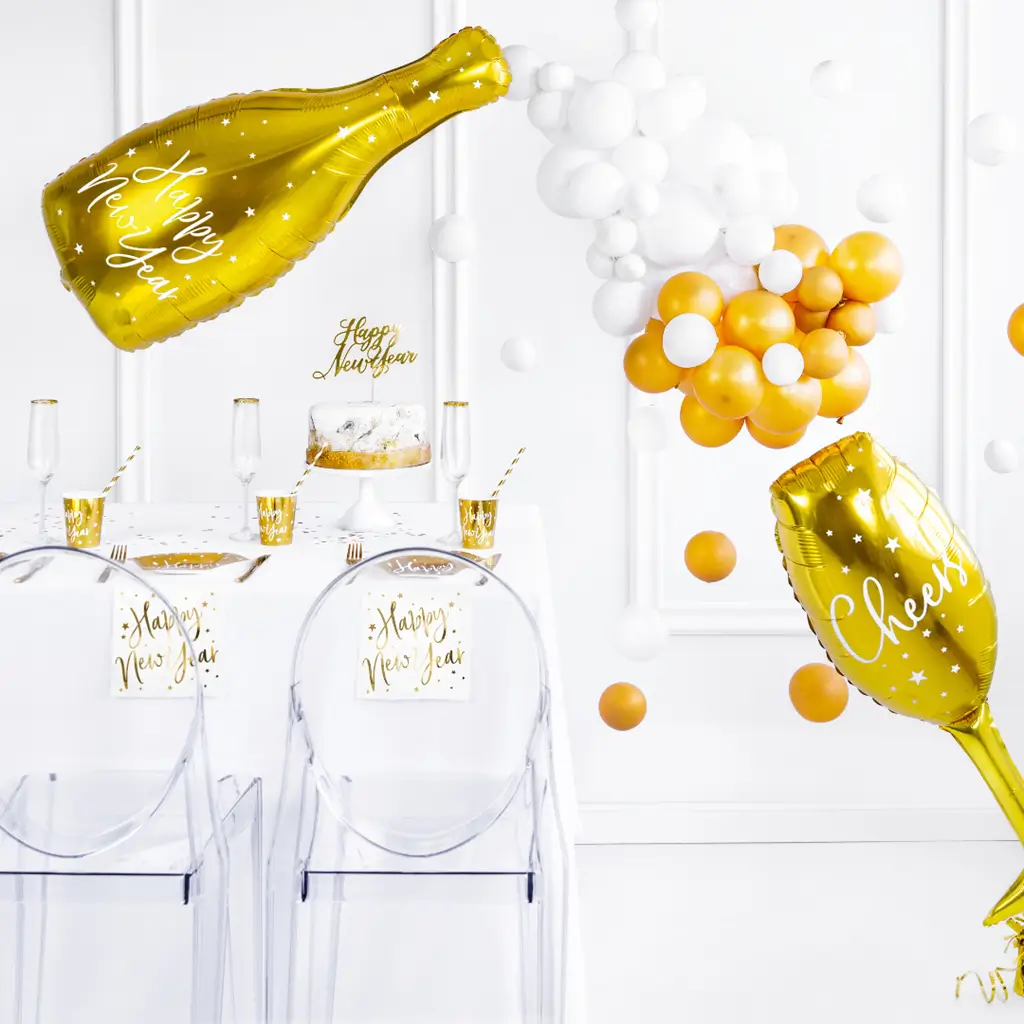 Confezione da 100 Palloncini Metallici Oro