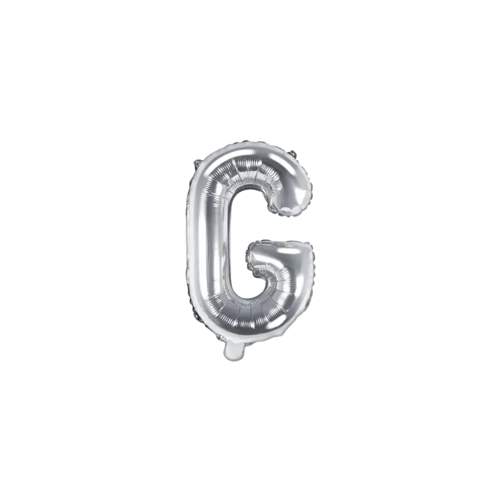 Palloncino Lettera G argento - 35cm