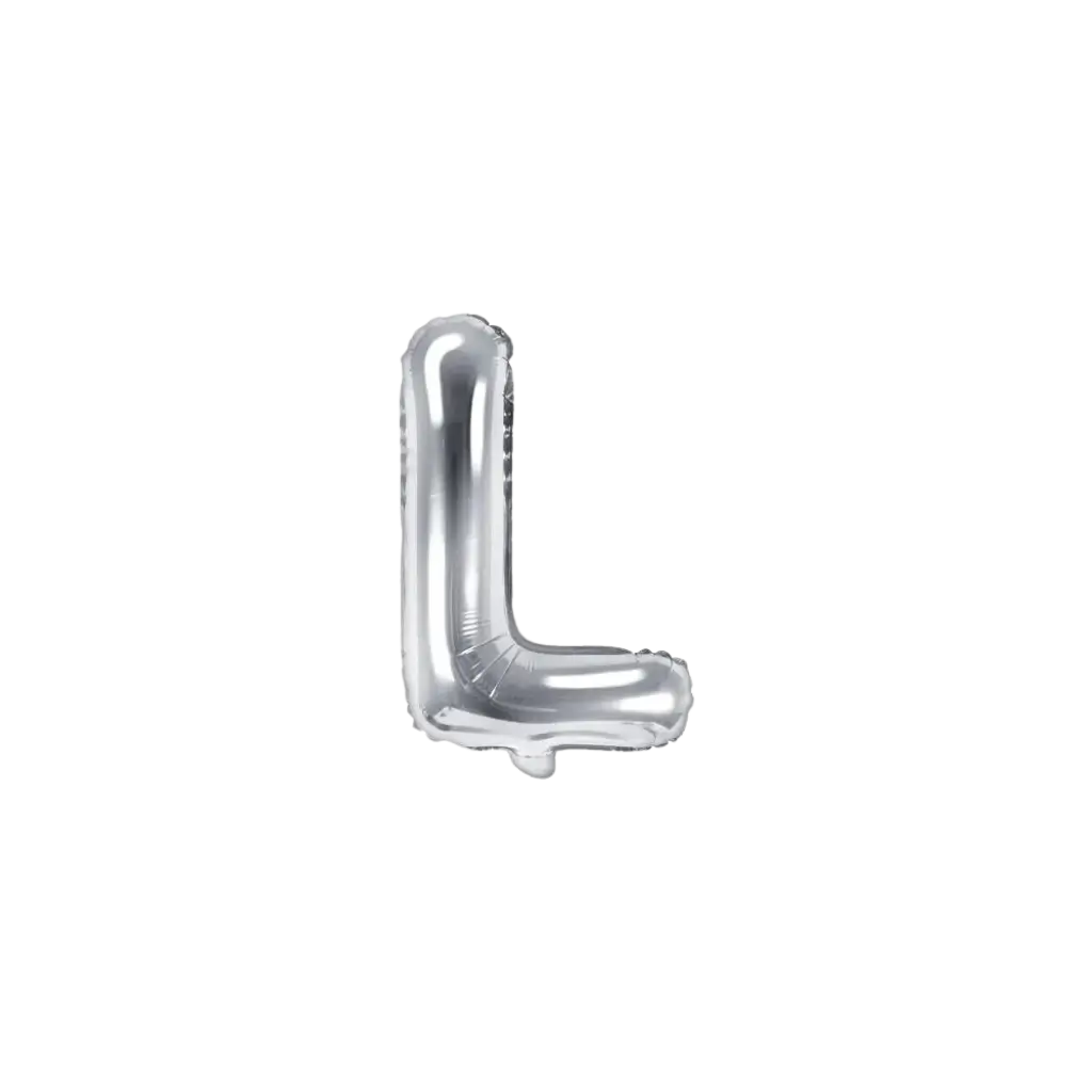 Palloncino Lettera L argento - 35cm