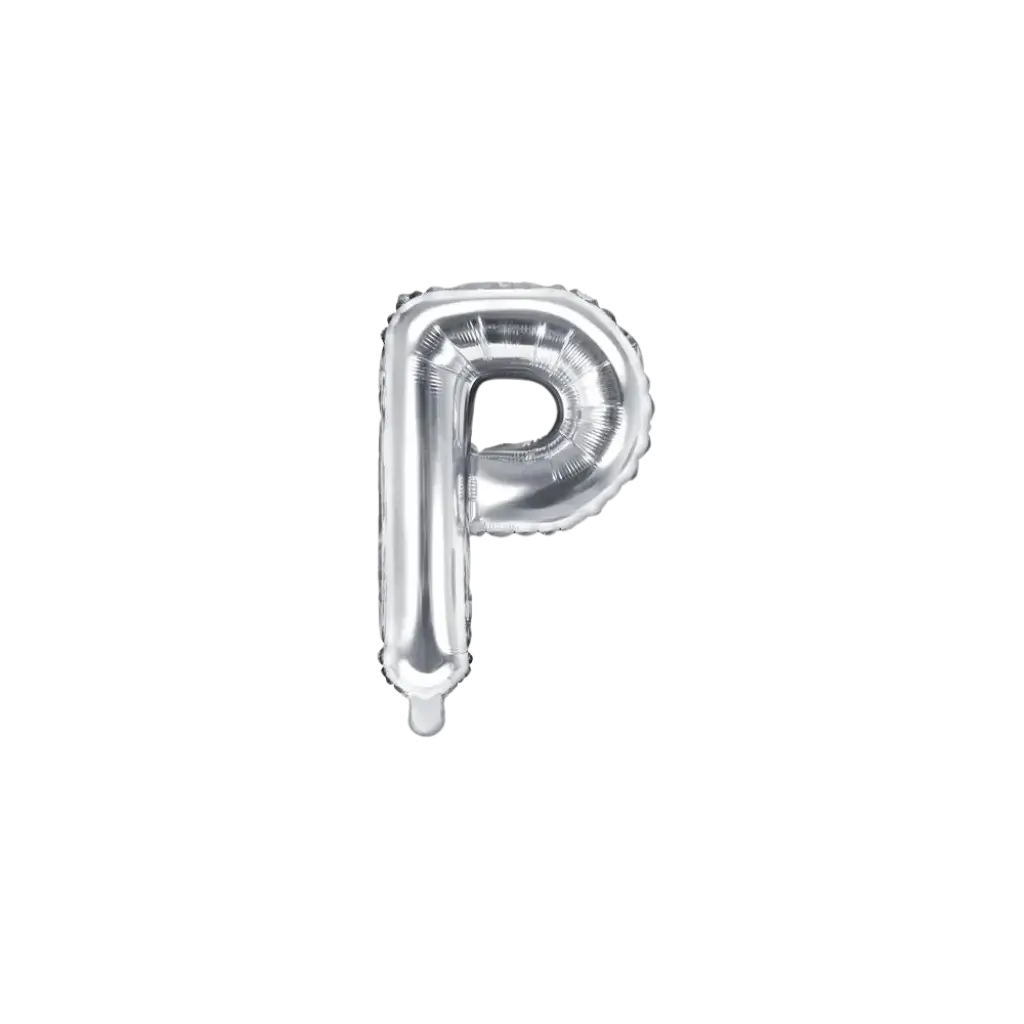 Palloncino Lettera P argento - 35cm