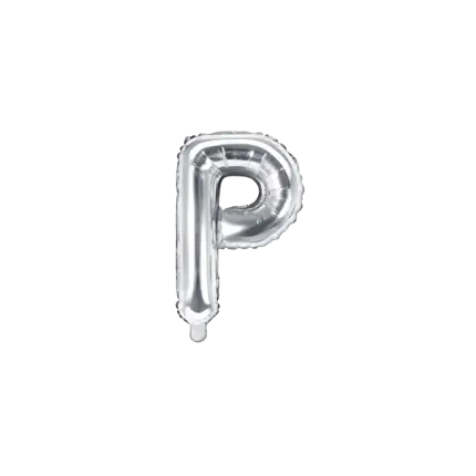 Palloncino Lettera P argento - 35cm