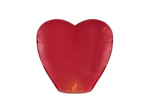 Lanterne volanti a forma di cuore rosso