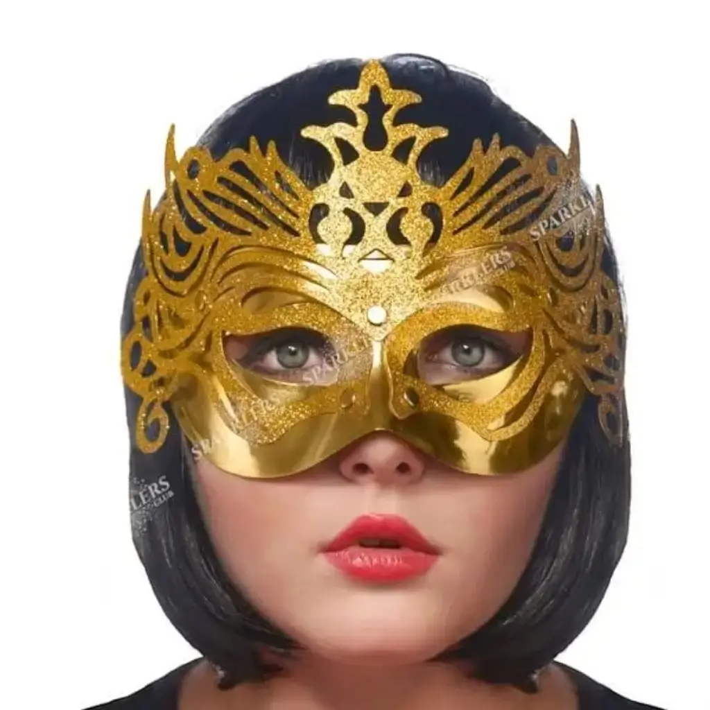 Maschera veneziana con ornamento in oro