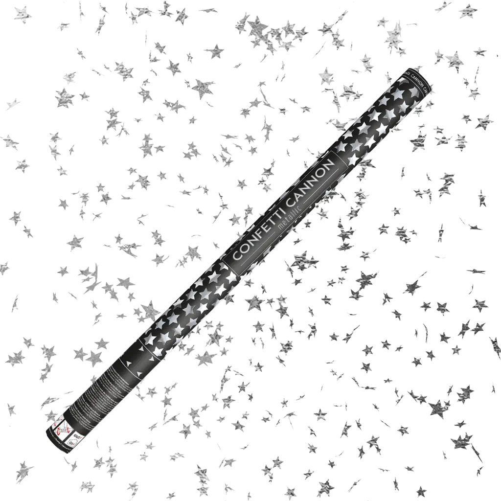 Cannoni Coriandoli 80CM Silver Star