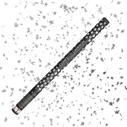 Cannoni Coriandoli 80CM Silver Star