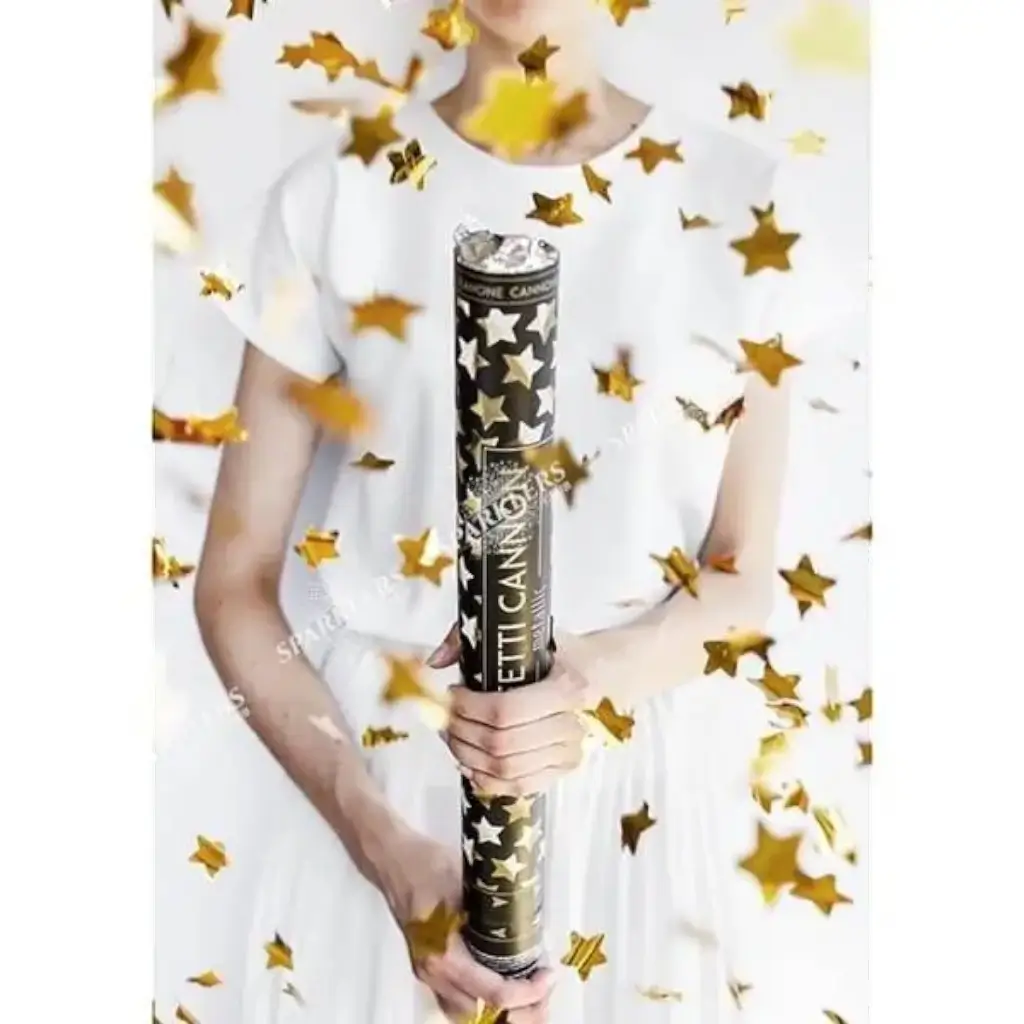 Coriandoli Cannoni 80CM stella d'oro