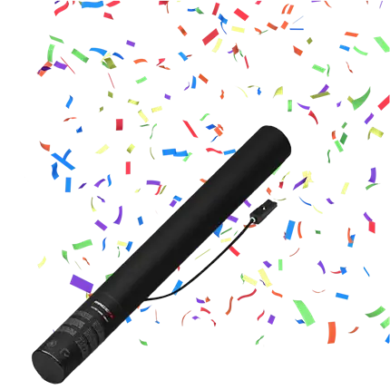 Cannone coriandoli elettrici multicolore 50 cm