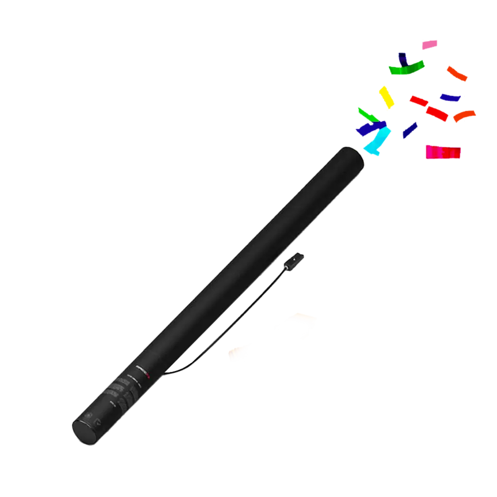 Pistola elettrica coriandoli multicolore 80 cm