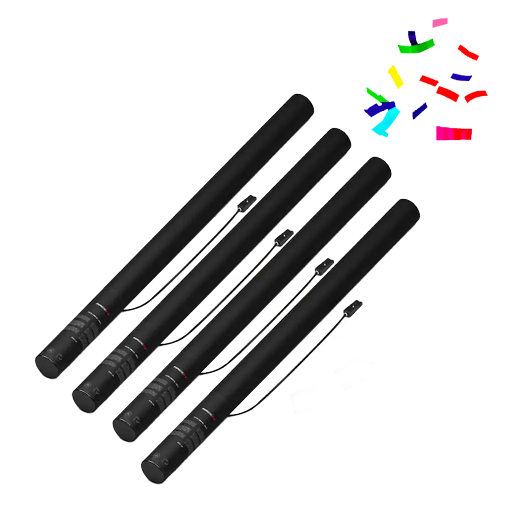 Pistola elettrica coriandoli multicolore 80 cm