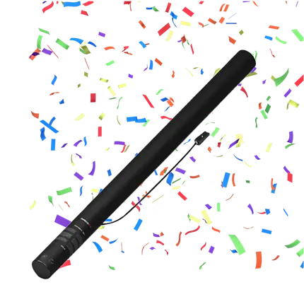 Pistola elettrica coriandoli multicolore 80 cm