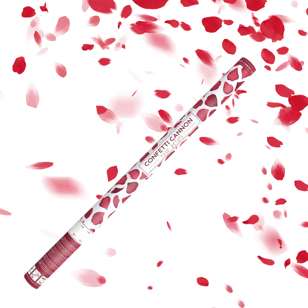 Canon coriandoli 80cm petali rosa colore rosso