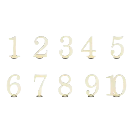 Numeri della tabella in legno da 1 a 10