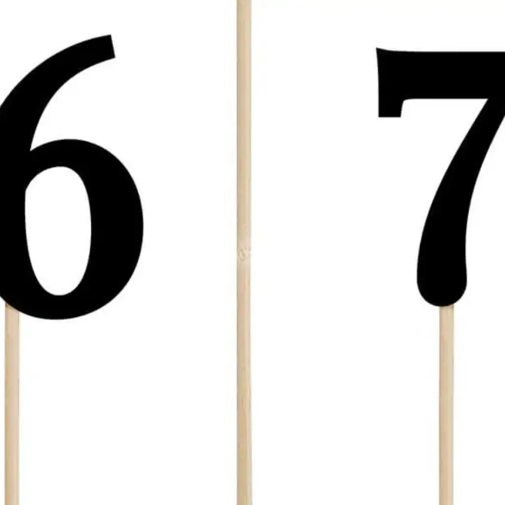 Numeri della tabella nera da 1 a 10