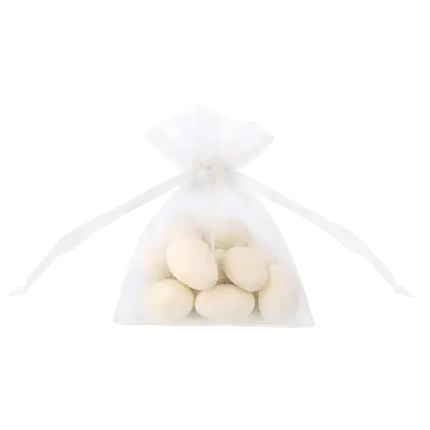 Confezione da 20 buste di organza bianca