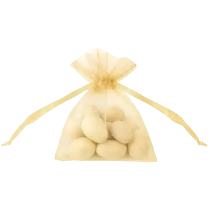 Confezione da 20 sacchetti di organza d'oro
