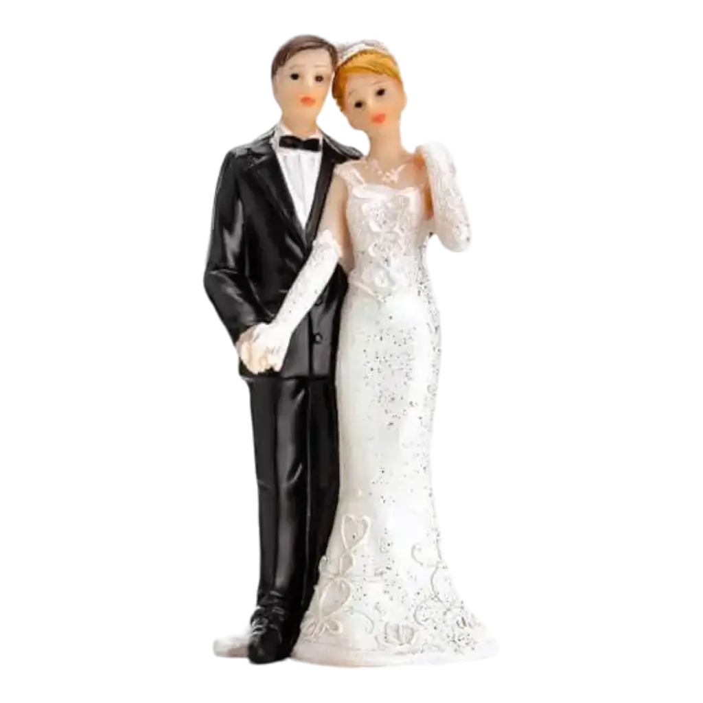 Figurina di matrimonio di una giovane coppia