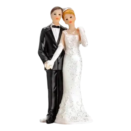 Figurina di matrimonio di una giovane coppia