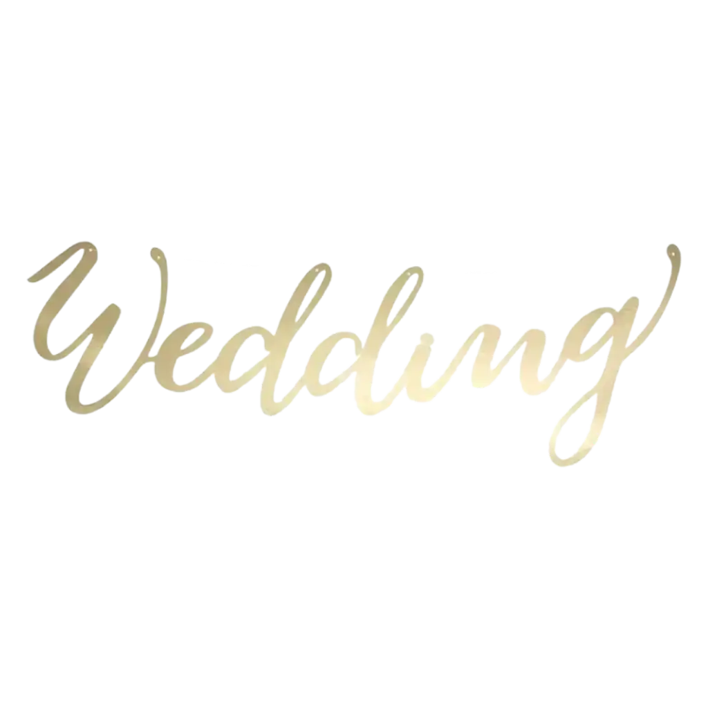 Banner Wedding, oro