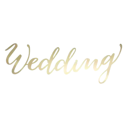 Banner Wedding, oro