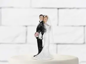 Sposa coppia di figurine di matrimonio schiena a schiena