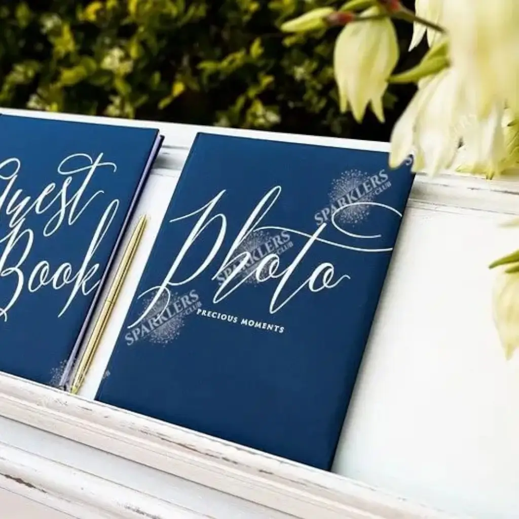 Libro degli ospiti del matrimonio blu navy