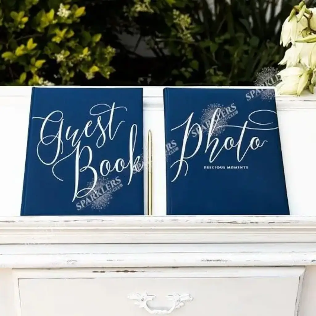 Libro degli ospiti del matrimonio blu navy