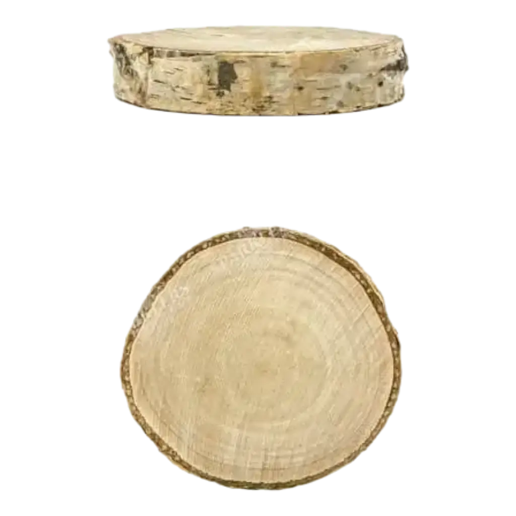 20 Scatole da tavolo in legno, diametro 4,5-6,5 cm