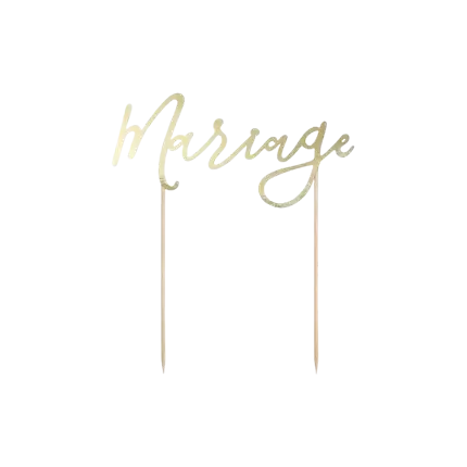 Torta Decorazione Matrimonio, oro, 22,5 cm