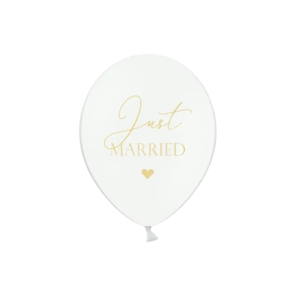Palloncini 30cm, Appena Sposati, Set di 50 pastelli bianco puro